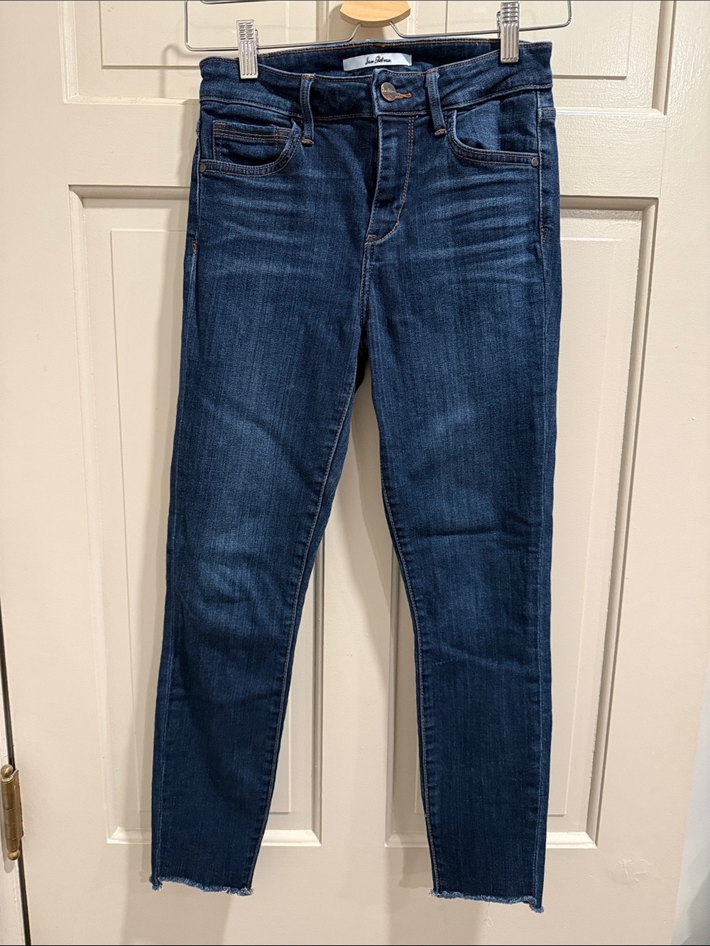 Sam Edelman Dark Blue "The Kitten" Mid-Rise Skinny Crop Jeans Sz 26